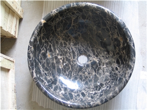Natural Stone Dynasty Brown Marble Bathroom Wash Sinks, Kitchen Vessel Basins, Brown Marble Sink, Outdoor & Indoor Polished Surface Wash Bowls Oval Basins