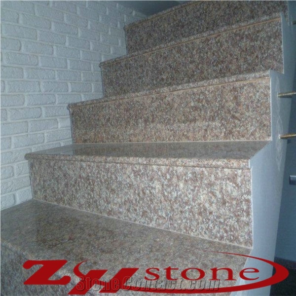 Peach Blossom Red Gutian Granite G687 Steps, Staircase,Treads,Riser, and Stair Threshold