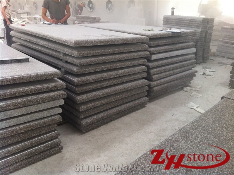 Poland Style G664/ Luoyuan Red Granite Tombstone Design/ Monument Design/ Western Style Monuments/ Single Monument/ Cemetery Tombstones