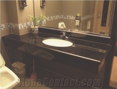 Black Galaxy Granite Countertop,Worktop,Bathroom Countertop,Custom Vanity Countertop