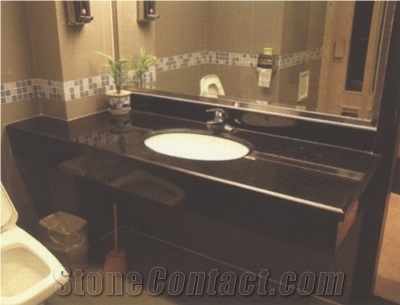 Black Galaxy Granite Countertop Worktop Bathroom Countertop