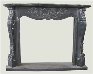 Black Granite America Fireplace Mantel,Fireplace Decorating,Surround,Hearth,North Euro Fireplace