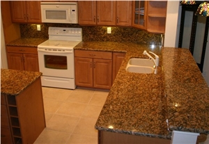 Brazil Granite Giallo Fiorito Countertop,Worktop,Kitchen Countertop,Custom Countertop