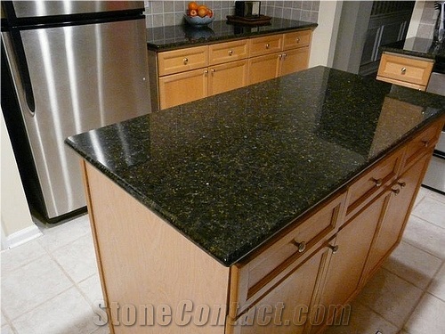 Brazil Granite Verde Ubatuba Countertop,Worktop,Kitchen Countertop,Custom Countertop