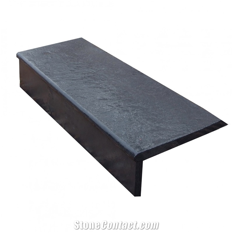 Cheap China Aboslute Black Natural Stone Shanxi Black Granite Honed Step & Stair,Tread,Riser