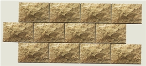 Cheap China Natural Split Yellow Rust Granite G682 Mushroom Stone&Panels,Mushroom Wall Cladding,Mushroomed Stone