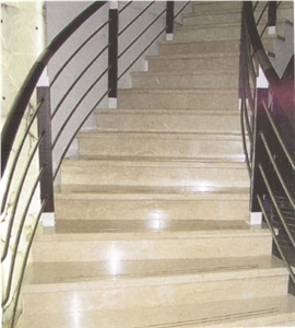 Cheap China Natural Stone Beige Yellow Marble Polished Step&Stair,Tread,Riser