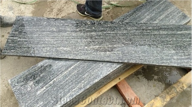 Cheap China Natural Stone Black G302 Granite Polished Step&Stair,Tread
