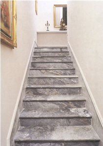 Cheap China Natural Stone Grey Black Marble Polished Step&Stair,Tread,Riser