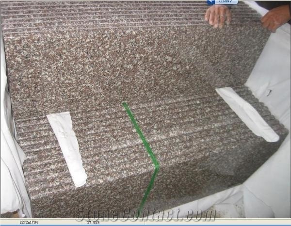 Cheap China Natural Stone Peach Red G687 Granite Polished Step&Stair,Tread