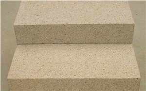 Cheap China Natural Stone Yellow Rust G682 Granite Flamed Step&Stair,Tread