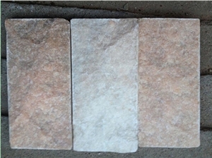 Cheap China Pink & White Quartzite Natural Split Face Mushroom Stone&Panels,Mushroom Wall Cladding,Mushroomed Stone