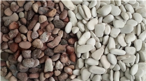 China Natural Honed Brown and White Granite Pebble Stone, River Stone