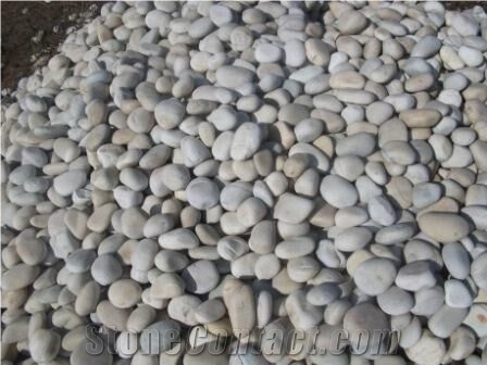 China Natural Honed Grey Granite Pebble Stone,Cobbles,River Stobe
