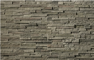 Green Slate Cultured Stone For Wall Cladding, Stacked Stone Veneer, Thin Stone Veneer, Ledge Stone