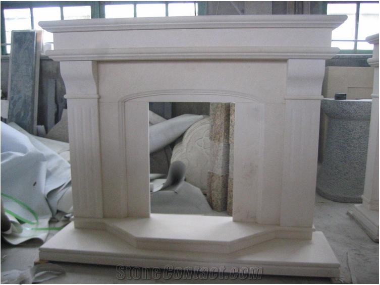 Sandstone America Fireplace Mantel,Fireplace Decorating,Surround,Hearth,North Euro Fireplace,Beige Firplace Mantel