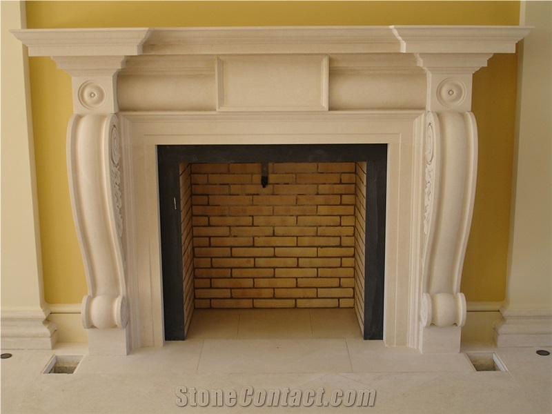 Yellow Sandstone America Fireplace Mantel,Fireplace Decorating,Surround,Hearth,North Euro Fireplace