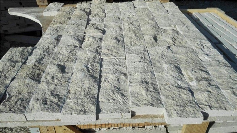 Splitface Travertine Tiles, Ready Stock Immediate Shipment, Silver Grey Travertine Building Stones