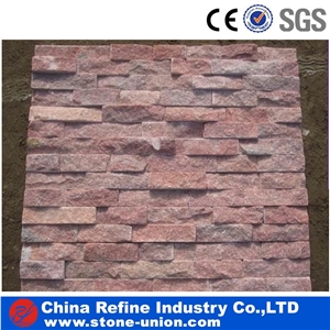 Pink Quartzite Cultured Stone , Pink Wall Panel , Pink Wall Cladding,On Sale China Quartzite Cultured Stone,Stacked Stone Veneer