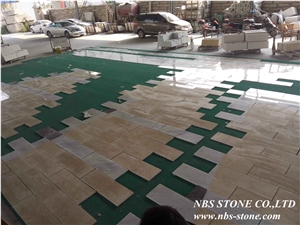 Gold Leaf Beige Marble Tiles & Slabs,China Business Plaza Project