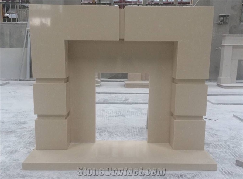 Beige Artificial Stone Fireplace Samples 20 Off From China