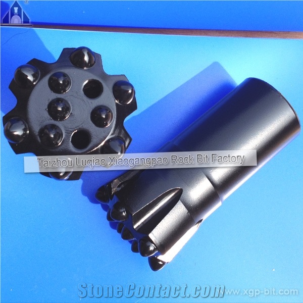 D76 89 102mm T38 T45 T51 Concave Button Bit Match with T51 Thread Rods for Rock Drilling