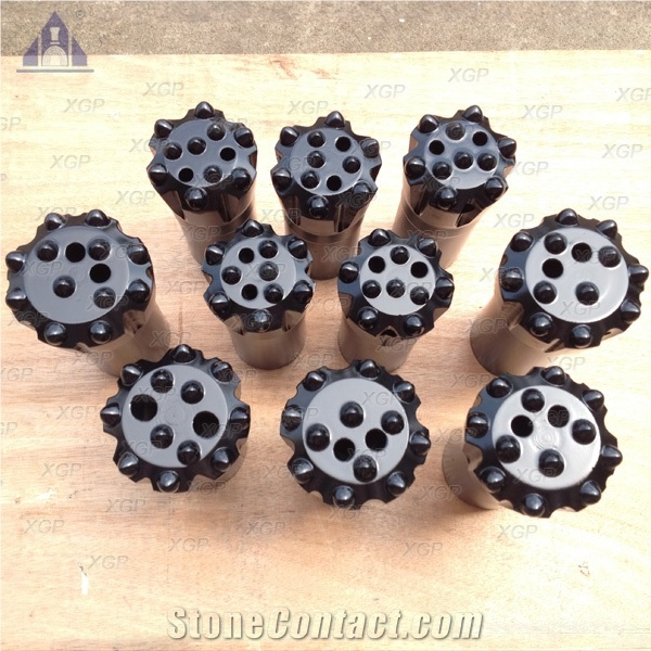 D76 89 102mm T38 T45 T51 Concave Button Bit Match with T51 Thread Rods for Rock Drilling