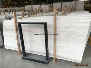 Sandal White Wooden Marble Slabs,White Wood Grainy Marble Slabs