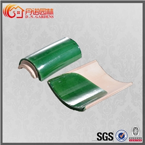 Green Color Chinese Type Glazed Roof Tiles for Garden Buildings
