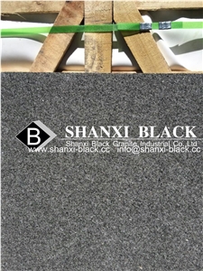 Flamed Black Granite Shanxi Black Granite Flamed Tile Slabs