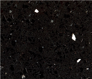 Artificial Crystal Black Quartz Stone Slabs & Tiles Engineered Stone