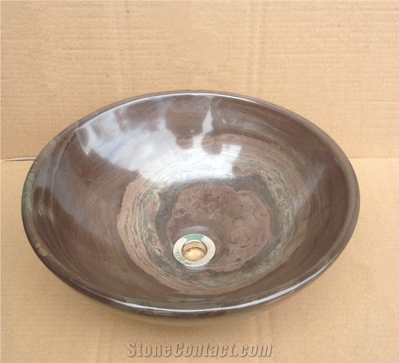 Brown Cultured Marble Sink /Basin