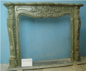 Brown French Style Marble Fireplace for Sale