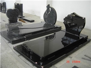 China Newest Absolute Black Granite Monument