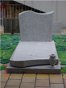 China Simple Style Grey Granite Tombstone