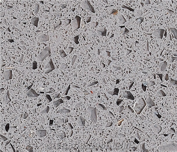 Crystal Light Grey Quartz Stone Slabs & Tiles Engineered Stone
