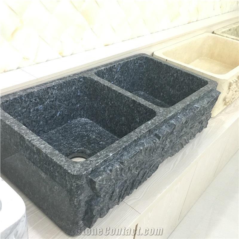 Dark Grey Granite Rectangle Sink