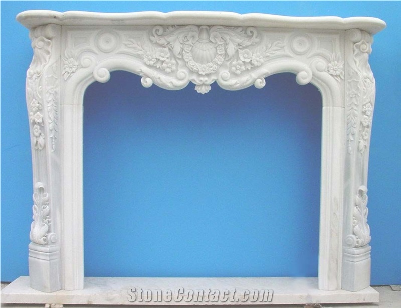 French Style Marble Fireplace for Sale