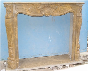 French Style White Marble Fireplace-Rsc042