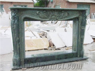 Green Marble French Style Fireplace-Rsc038 Marble