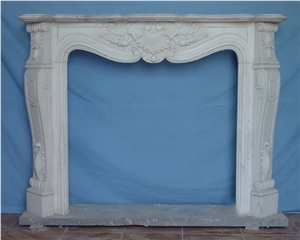 High Quality French Style Fireplace-Rsc017 Brown Marble