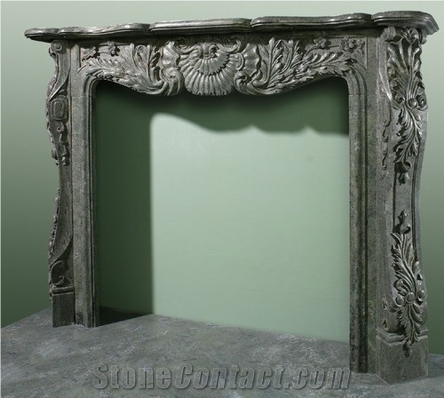 New French Style Fireplace-Rsc010 Green Marble