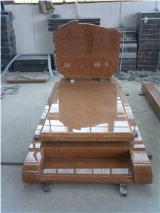 New Style Red Granite Grave Headstone