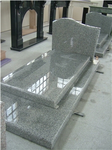 Newest High Polished Grey Granite Tombstone