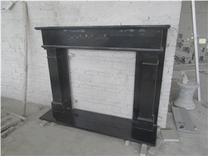 Big Discount Nero Assoluto Granite Indian Black Granite Fireplace Mantel