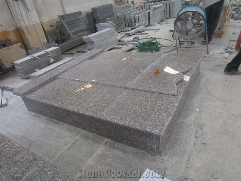 China Brown Star G664 Granite Tombstone Design, Western Style Stone Monument Double Tombstones, Bainbrook Misty Brown Hungary Custom Gravestone Price