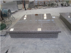 China Brown Star G664 Granite Tombstone Design, Western Style Stone Monument Double Tombstones, Bainbrook Misty Brown Hungary Custom Gravestone Price