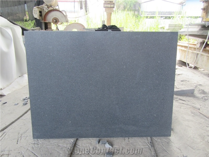 China Dark Grey Grantie G654 Flooring Tiles Honed Surface, Pangda Dark Granite Tiles, Sesame Black Granite Tiles, Own Quarry