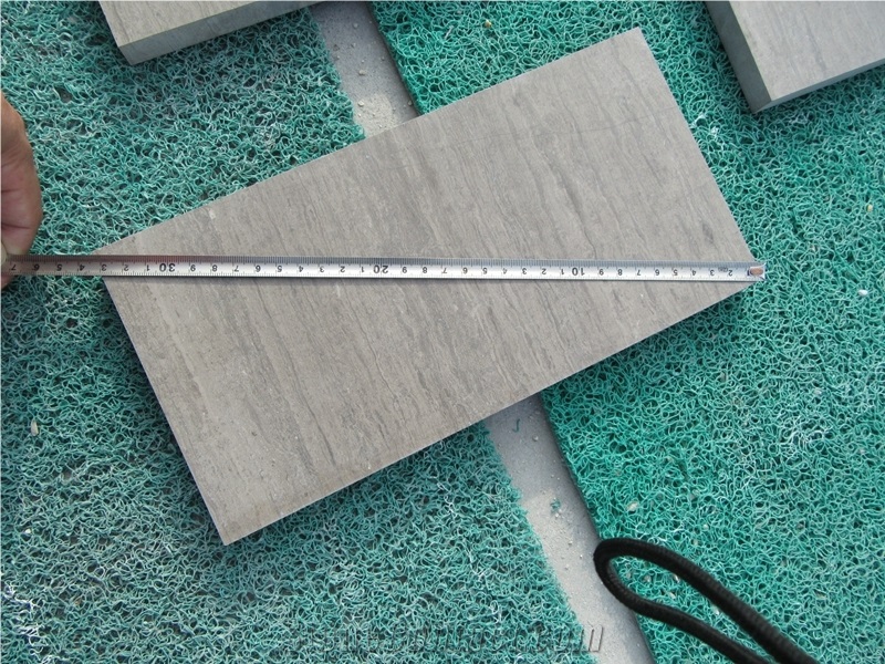 China Grey Wood Grain Marble Tile & Slab Wall Tiles Honed with Waterproof