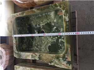 China Super Luxury Green Onyx Rectangle Basins /Sinks